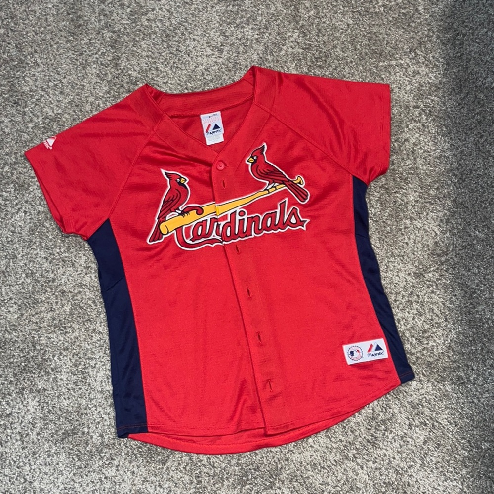 Pujols Womens Cardinals Jersey button up top
